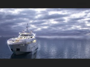 sunseeker predator 130 superyacht 3D Model