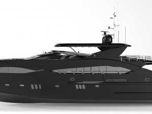 sunseeker predator 130 superyacht 3D Модель