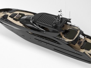 sunseeker predator 130 superyacht 3D Модель