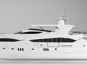 sunseeker predator 130 superyacht 3D Модель