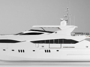 sunseeker predator 130 superyacht 3D Model