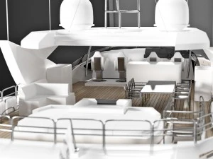 sunseeker predator 130 superyacht 3D Model