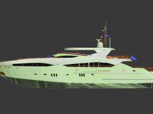 sunseeker predator 130 superyacht 3D Модель
