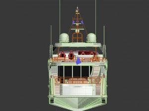 sunseeker predator 130 superyacht 3D Model