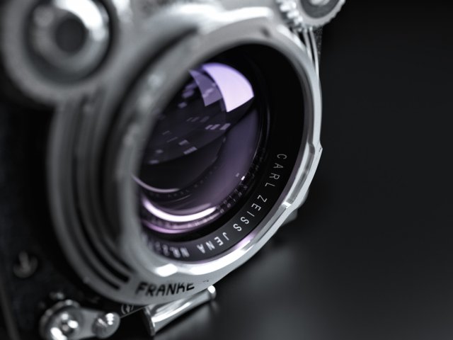 rolleiflex retro camera Model 3D .c4d .max .obj .3ds .fbx .stl .blend 