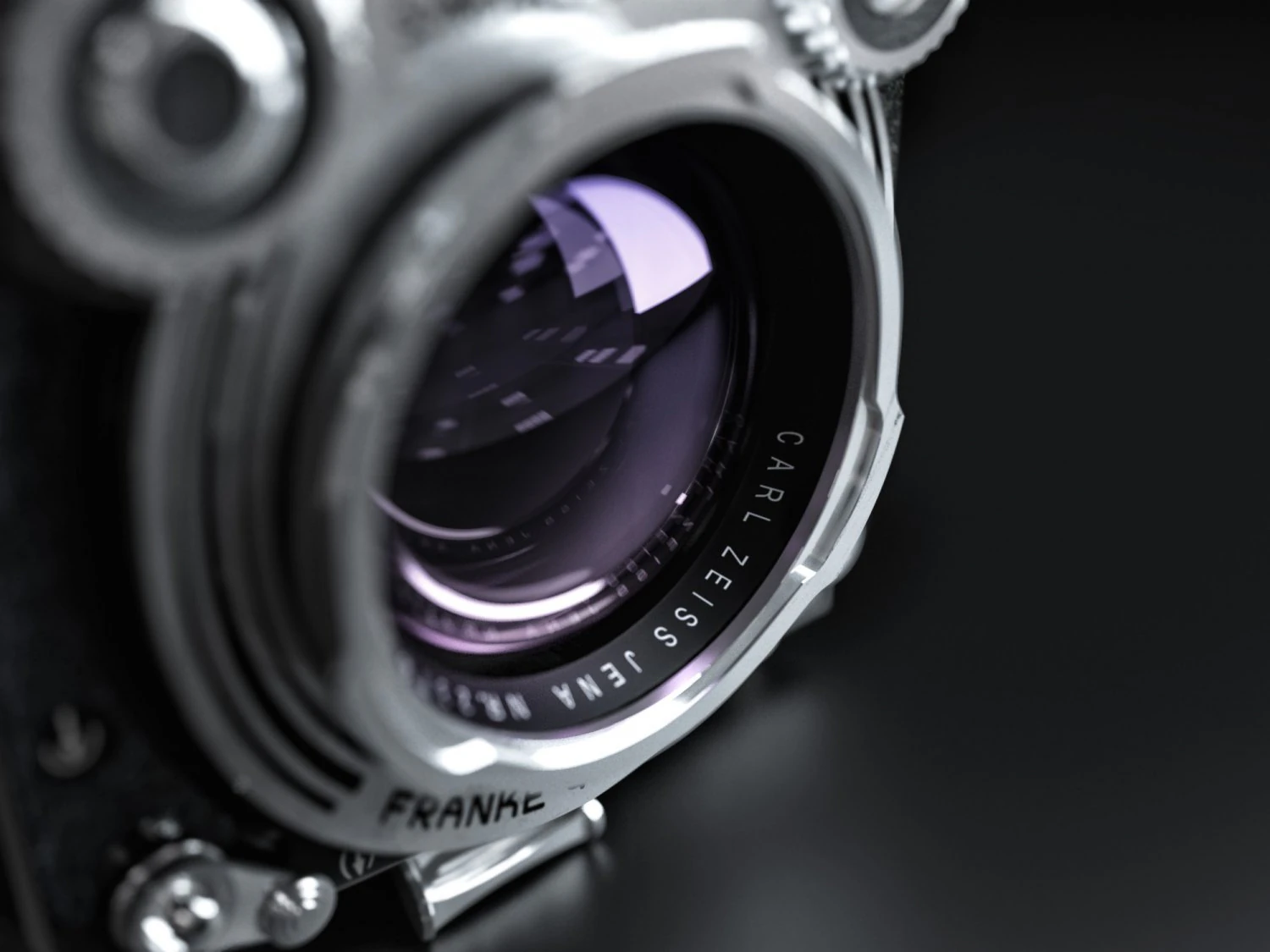 rolleiflex retro camera 3D Model .c4d .max .obj .3ds .fbx .stl .blend