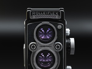 rolleiflex retro camera Model 3D