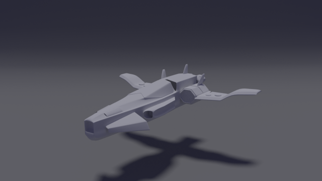 sci-fi aircraft Modelo 3D .c4d .max .obj .3ds .fbx .stl .blend 