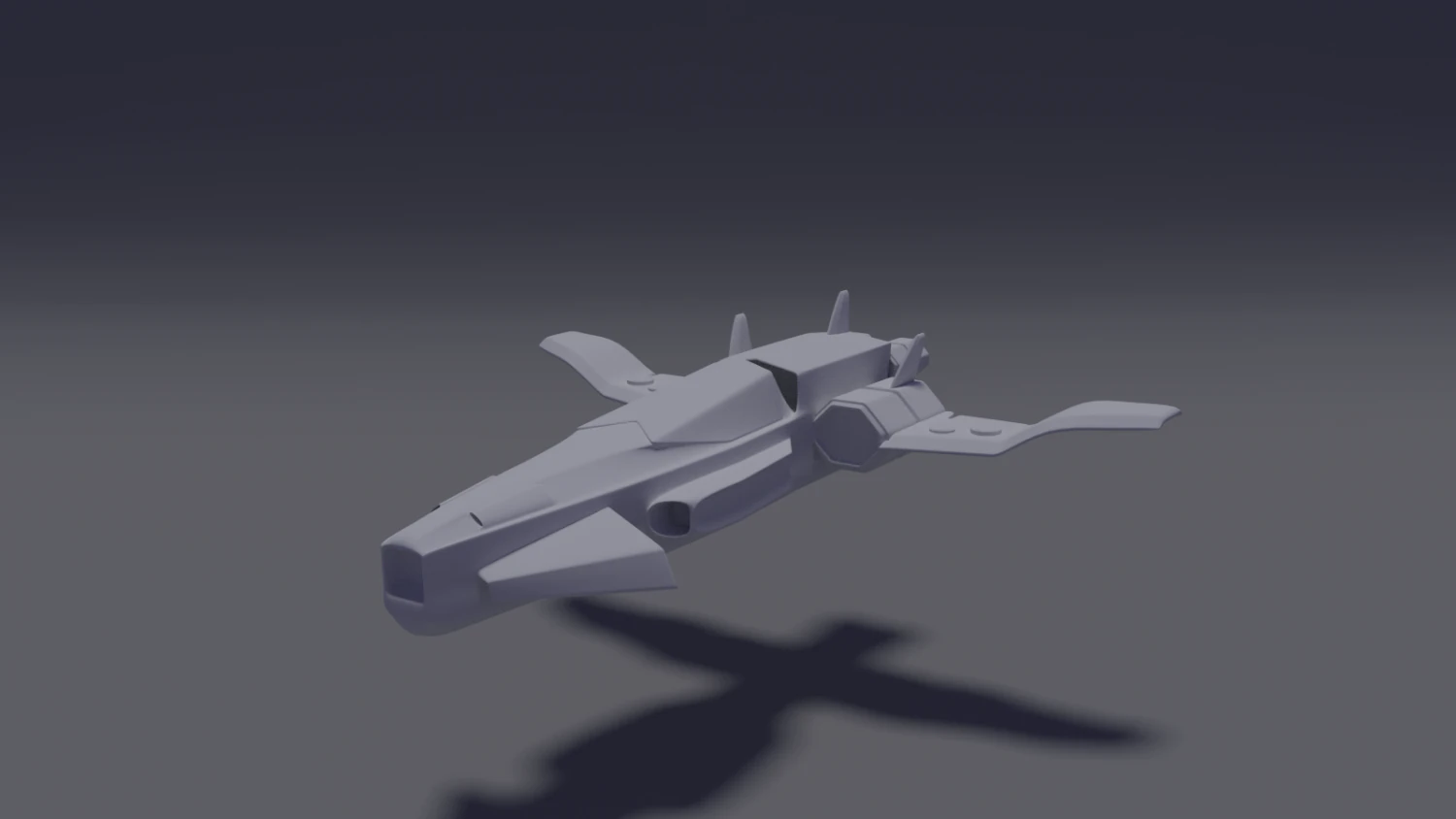 sci-fi aircraft 3D Model .c4d .max .obj .3ds .fbx .stl .blend 