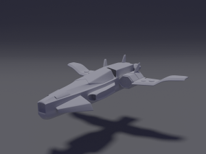 sci-fi aircraft Modelo 3D