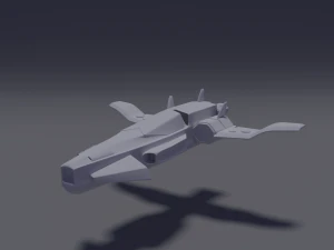 aeronave de fic&ccedil;&atilde;o cient&iacute;fica Modelo 3D