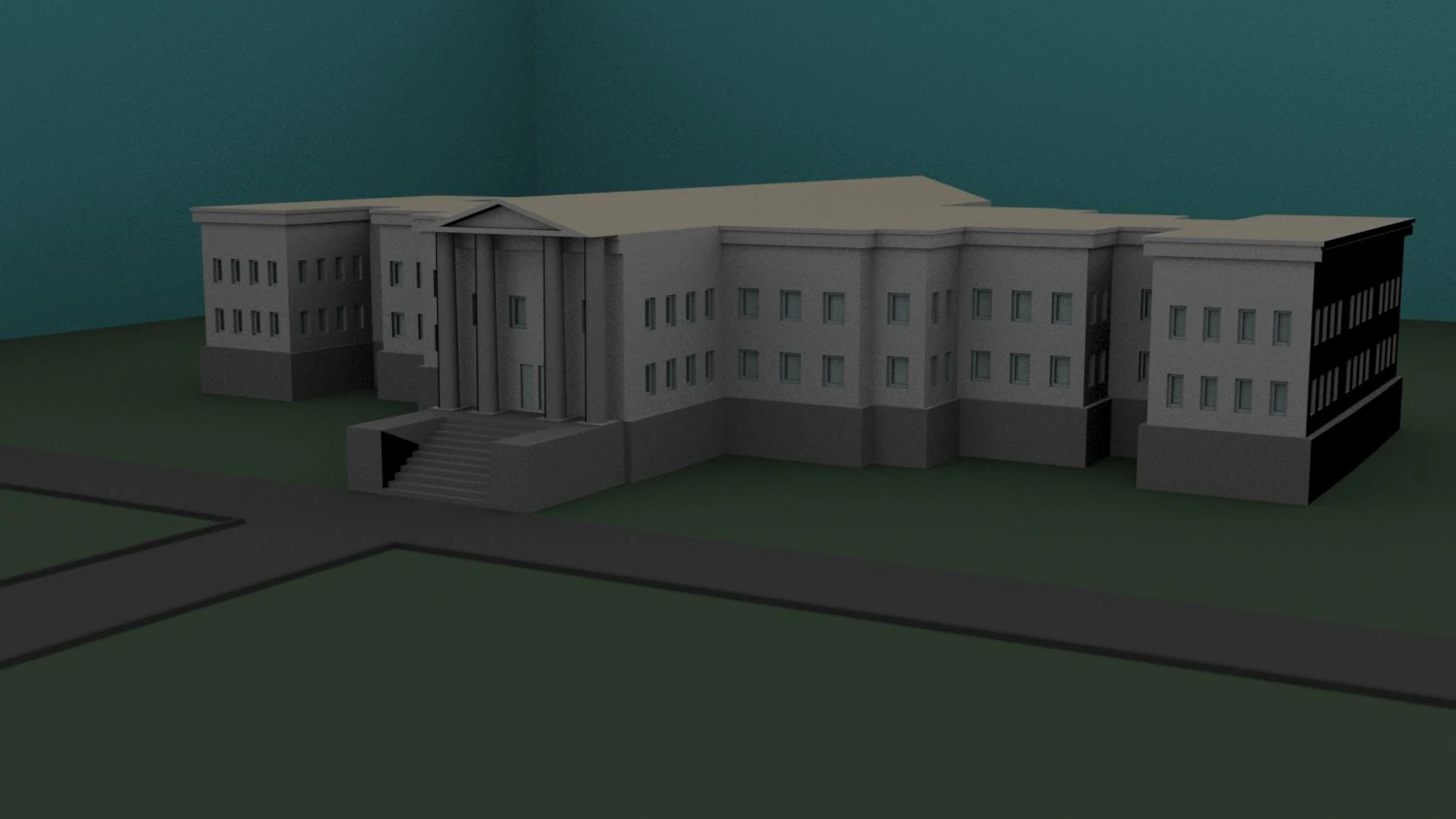 हवेली 3D मॉडल .c4d .max .obj .3ds .fbx .stl .blend 