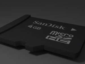 micro sd memory card 3D-Modell