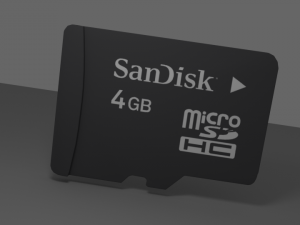 micro sd memory card 3D-Modell