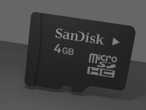 micro sd memory card 3D Model