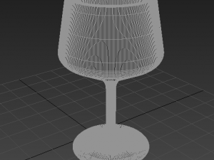 wine stylish glass 3d spline model 3D Model