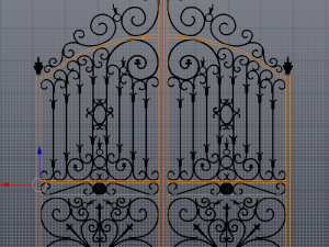 wrought iron gate 3D Model