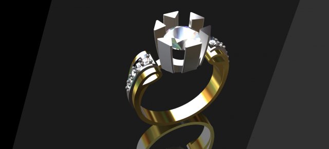 ring 04 3D Model .c4d .max .obj .3ds .fbx .stl .blend 