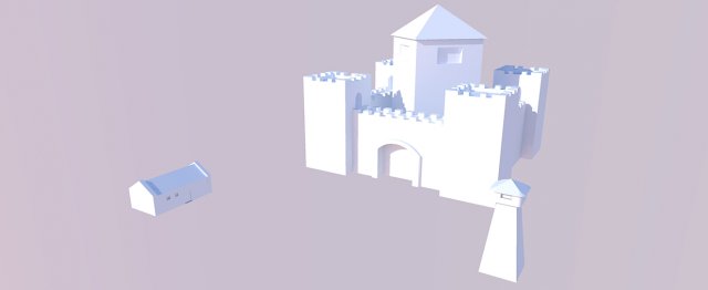 the buildings of the middle ages 3D Model .c4d .max .obj .3ds .fbx .stl .blend 