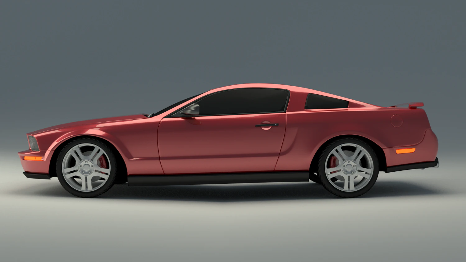 ford mustang gt 2005 3D Model .c4d .max .obj .3ds .fbx .stl .blend