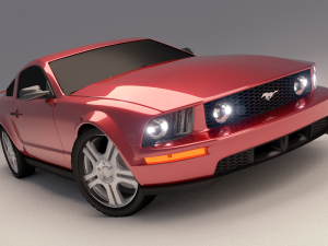 ford mustang gt 2005 3D Модель