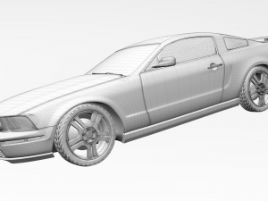 ford mustang gt 2005 3D Модель
