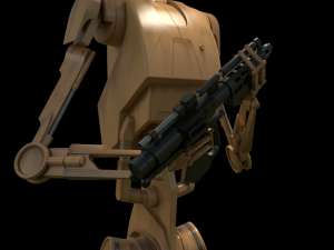 battle droid highpoly Modèle 3D