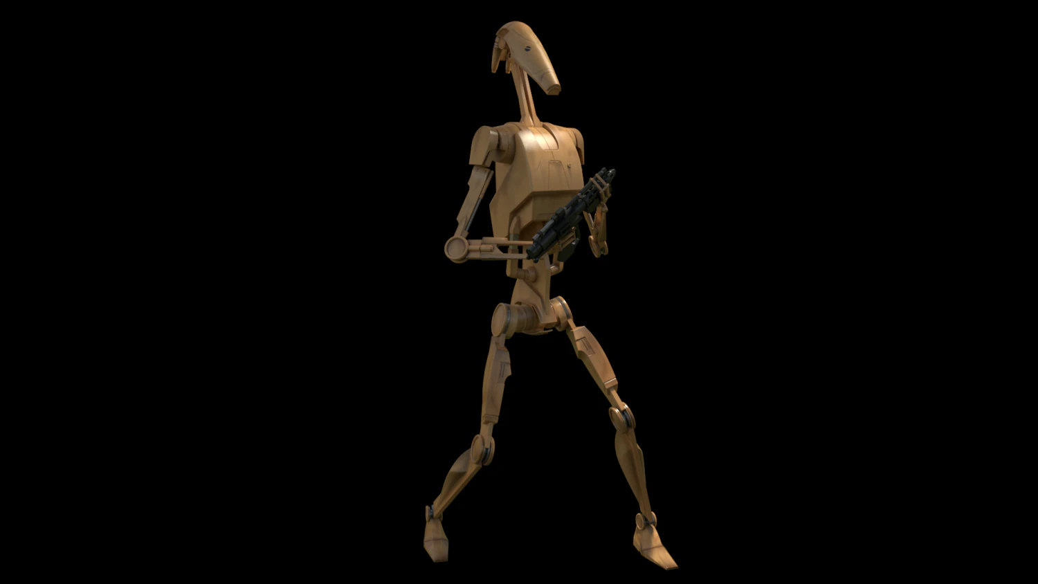 battle droid highpoly 3D Model .c4d .max .obj .3ds .fbx .stl .blend 