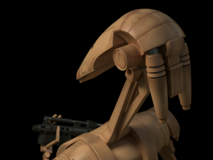 battle droid highpoly Modèle 3D