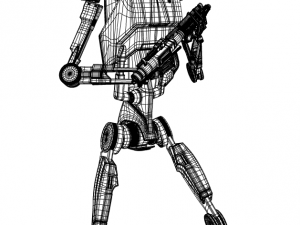 battle droid highpoly Modèle 3D