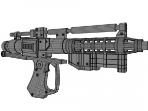star wars laser blaster Modelo 3D