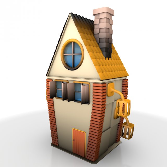 cartoon house 3Dモデル .c4d .max .obj .3ds .fbx .stl .blend 