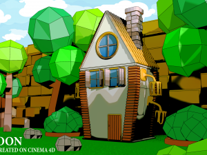 cartoon house 3Dモデル