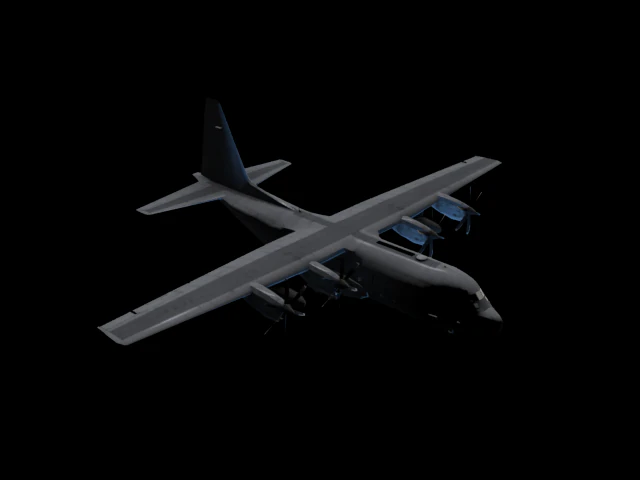 us-c-130 plane 3D Model .c4d .max .obj .3ds .fbx .stl .blend 