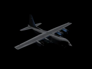 pesawat us-c-130 Model 3D