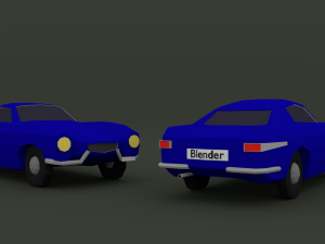 volvo p1800 lowpoly 3D-Modell