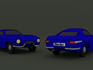 volvo p1800 lowpoly Model 3D