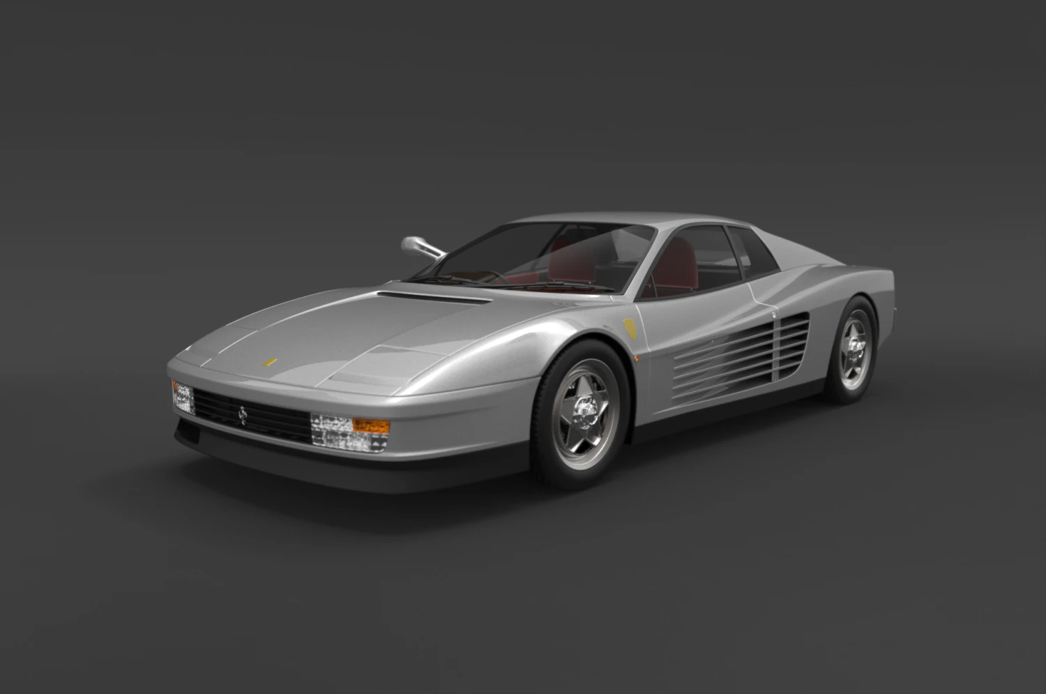 ferrari testarossa 3D Model .c4d .max .obj .3ds .fbx .stl .blend 