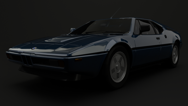 bmw m1 1979 Modelo 3D .c4d .max .obj .3ds .fbx .stl .blend