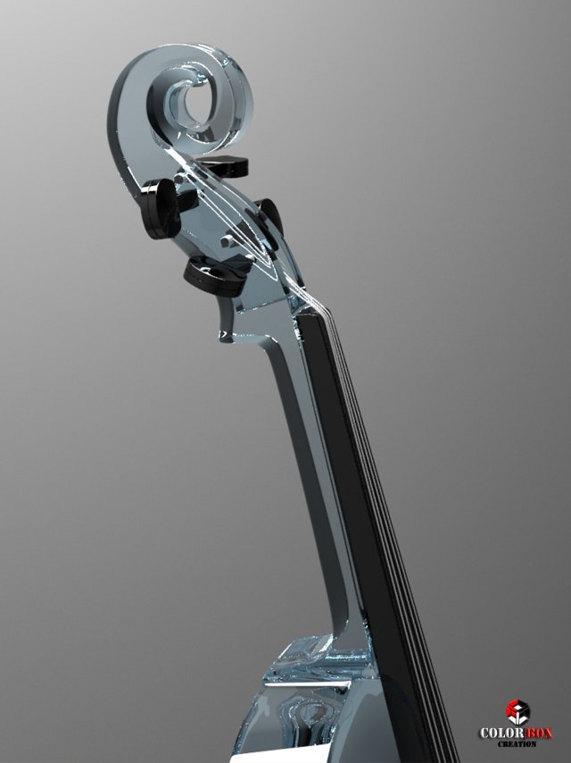 violin Modello 3D .c4d .max .obj .3ds .fbx .stl .blend 