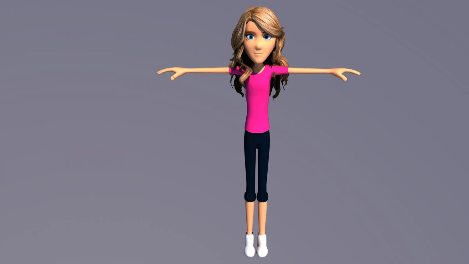 cartoon woman 3D Model .c4d .max .obj .3ds .fbx .stl .blend
