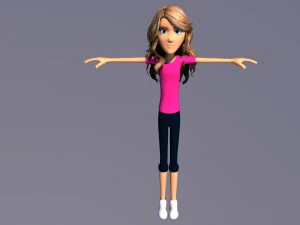 cartoon woman 3D Model