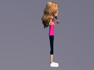 cartoon woman Modello 3D