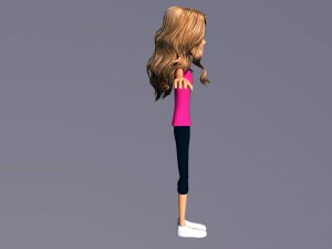 cartoon woman 3D Model