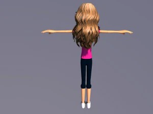 cartoon woman 3D Model