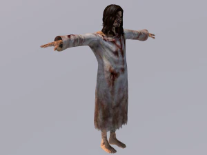 woman zombie 3D Model