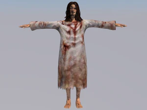 여자 좀비 3D 모델