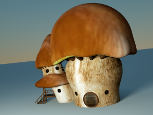 mushroom house 3D Model