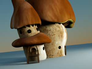 mushroom house 3D-Modell