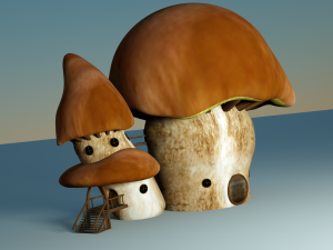 mushroom house 3D-Modell